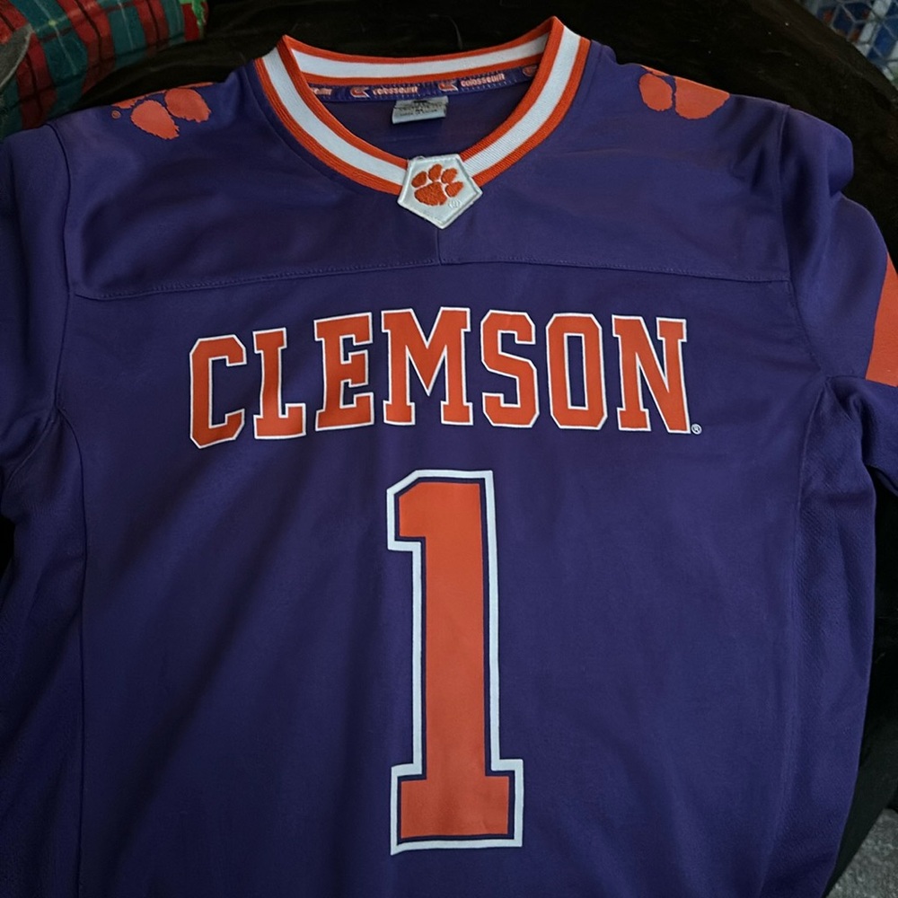 Clemson youth medium football jersey